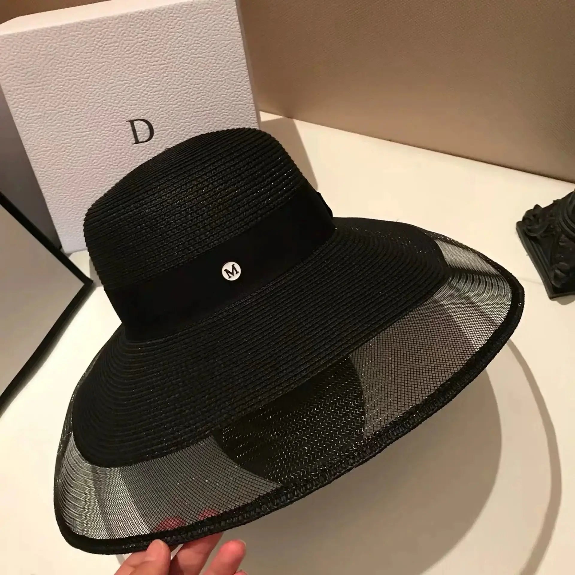Bucket Hat Summer Hats for Women Fishing Hat Woolen Rhinestone Solid Color Basin Hat Leisure Outdoor Beach Sun Hat LADYLYS