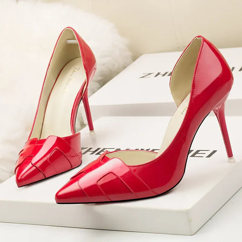 Women's Patent-Finish Pointed-Toe Stiletto Pumps