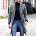 Men's Luxury Long Wool Trench Coat – Fashion Overcoat, Winter Outerwear
