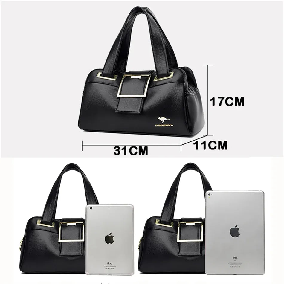 Women's Multi-Compartment Boston Top-Handle Bag
