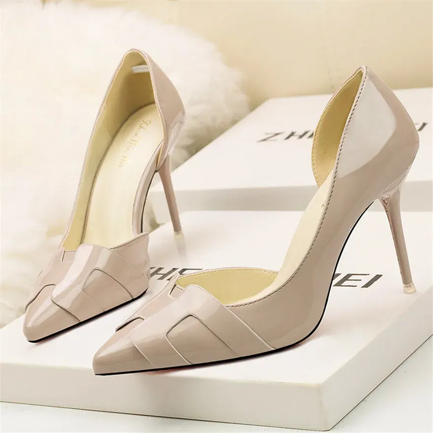 Women's Patent-Finish Pointed-Toe Stiletto Pumps