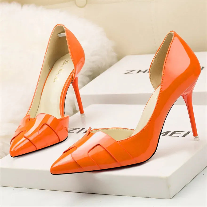 Women's Patent-Finish Pointed-Toe Stiletto Pumps