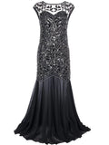 Sequin & Beaded Mermaid Evening Gown – Lace Long Formal Party Dress