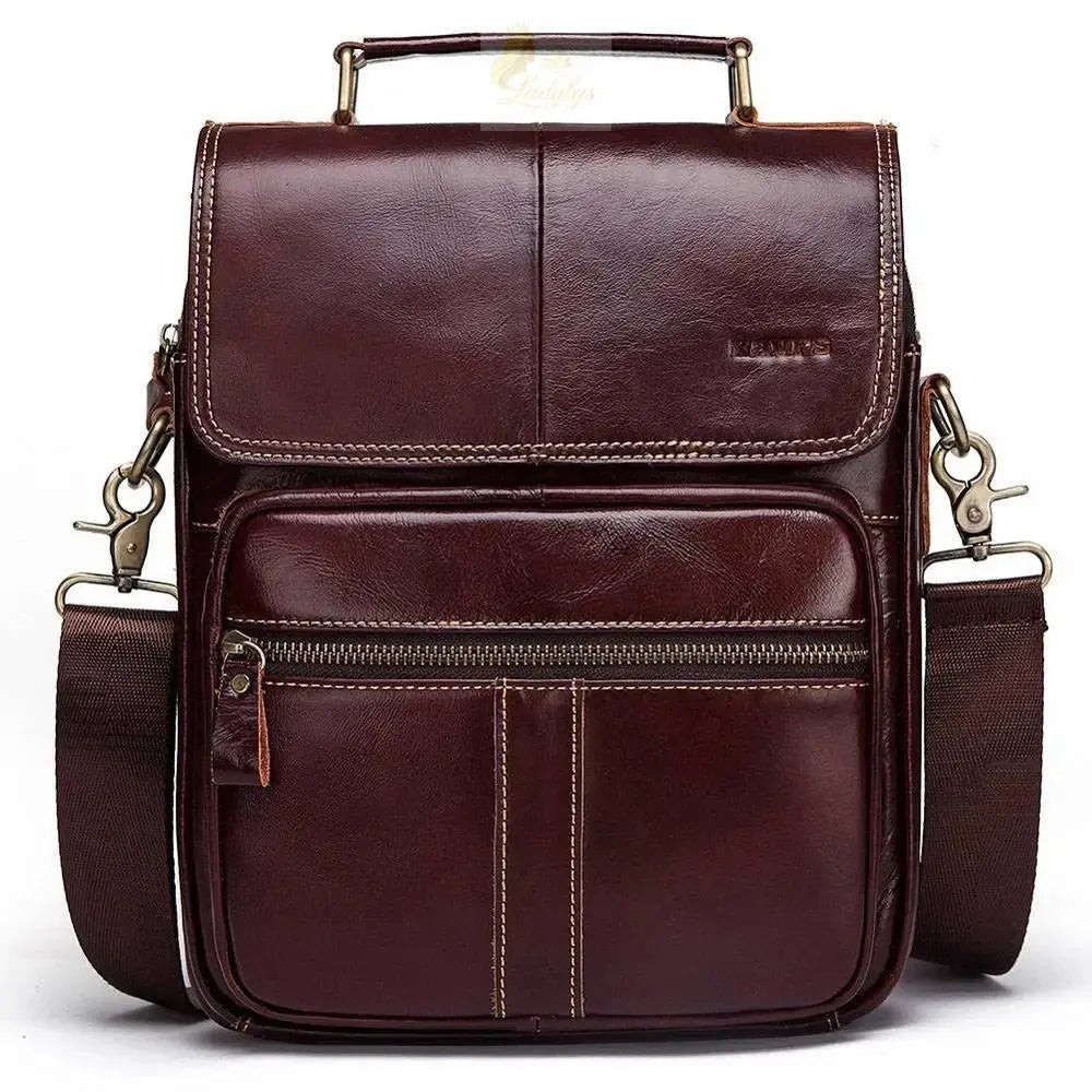 KAVIS NEW Genuine Leather Men's Crossbody Bag High Quality LADYLYS