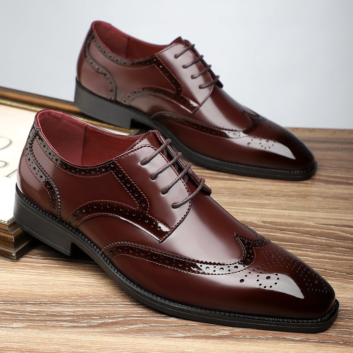 Men's Leather Derby Shoes – Business Formal, Lace-Up, Casual Dress