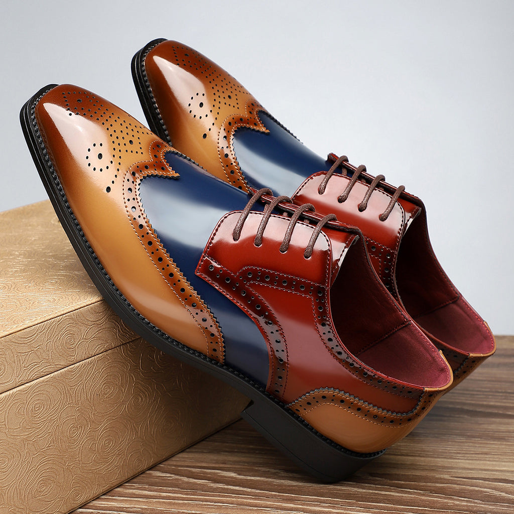 Men's Leather Derby Shoes – Business Formal, Lace-Up, Casual Dress