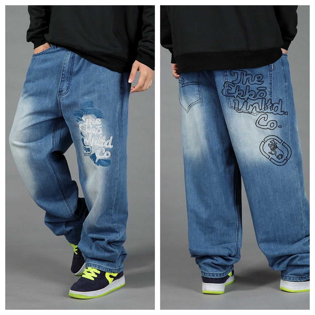 Men's Hip Hop Printed Loose Pants – Autumn Streetwear, Wide Leg