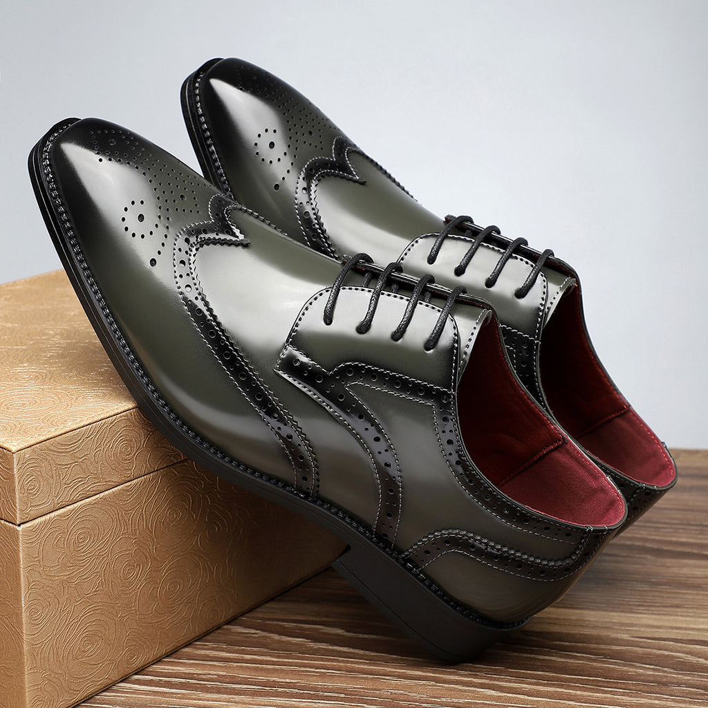 Men's Leather Derby Shoes – Business Formal, Lace-Up, Casual Dress