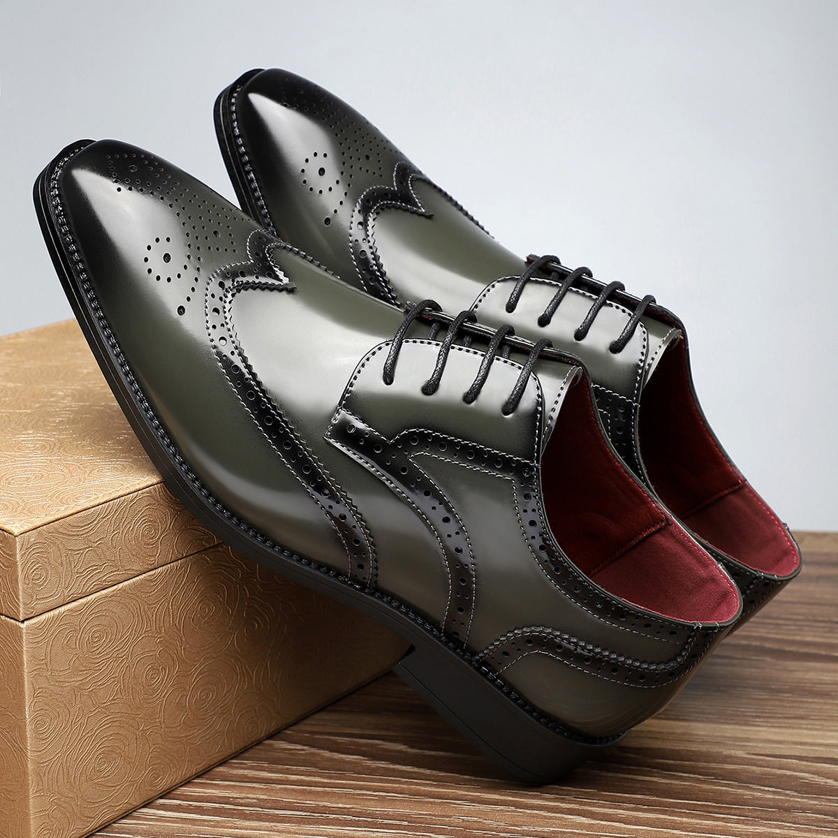 Men's Leather Derby Shoes – Business Formal, Lace-Up, Casual Dress
