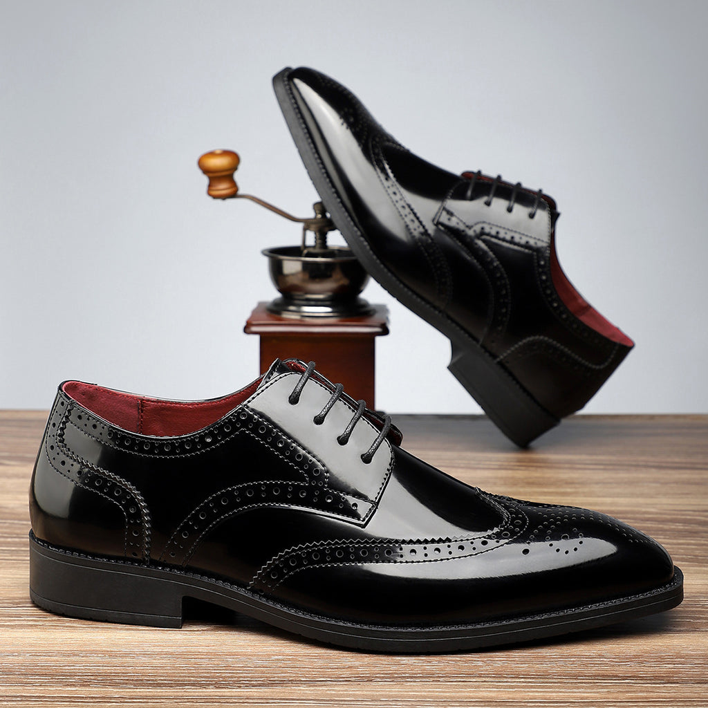 Men's Leather Derby Shoes – Business Formal, Lace-Up, Casual Dress