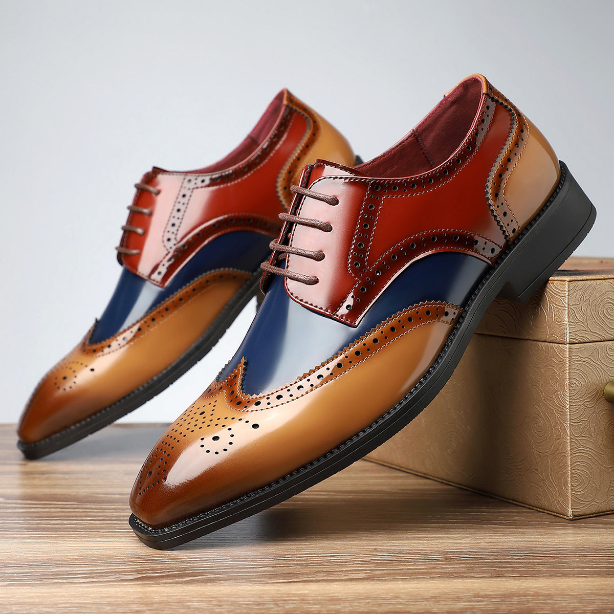 Men's Leather Derby Shoes – Business Formal, Lace-Up, Casual Dress