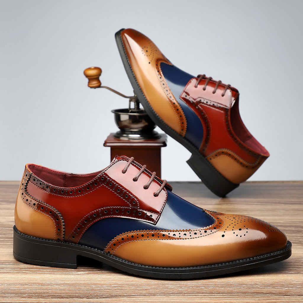 Men's Leather Derby Shoes – Business Formal, Lace-Up, Casual Dress