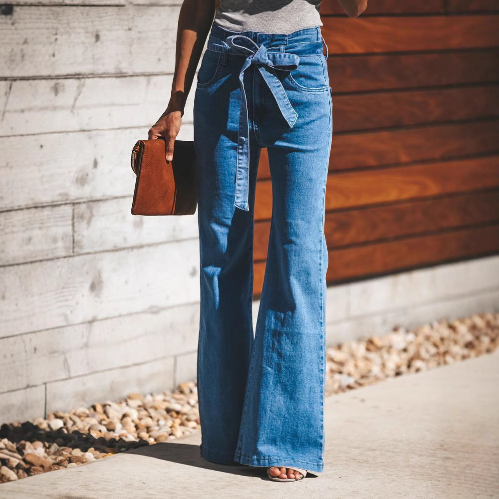 High Waist Sky Blue Jeans – European & American Fashion Denim