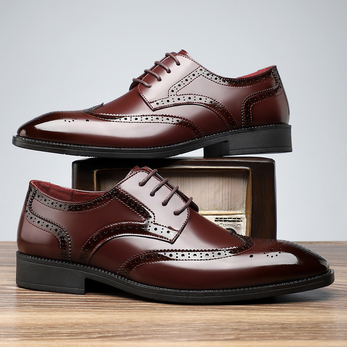 Men's Leather Derby Shoes – Business Formal, Lace-Up, Casual Dress