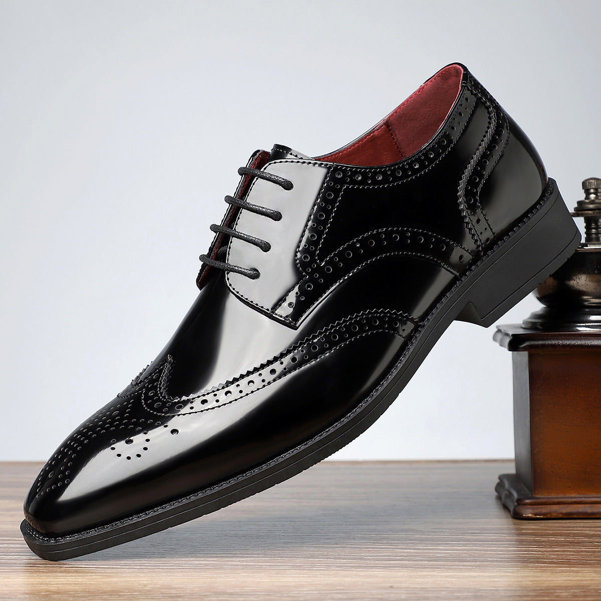 Men's Leather Derby Shoes – Business Formal, Lace-Up, Casual Dress