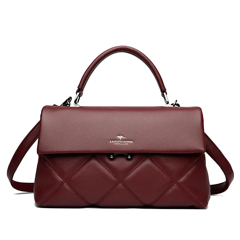 Women's Soft PU Crossbody Bag with Multiple Pockets