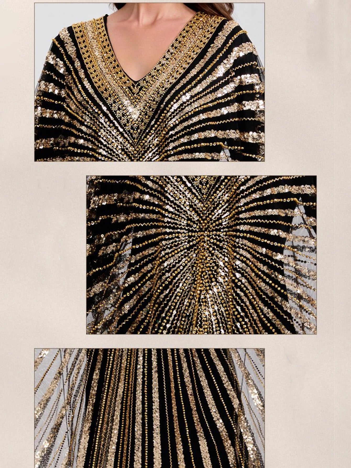 Women's Beaded Kaftan Gown – Embellished Floor-Length Batwing Dress | Ethnic Luxury Evening Robe
