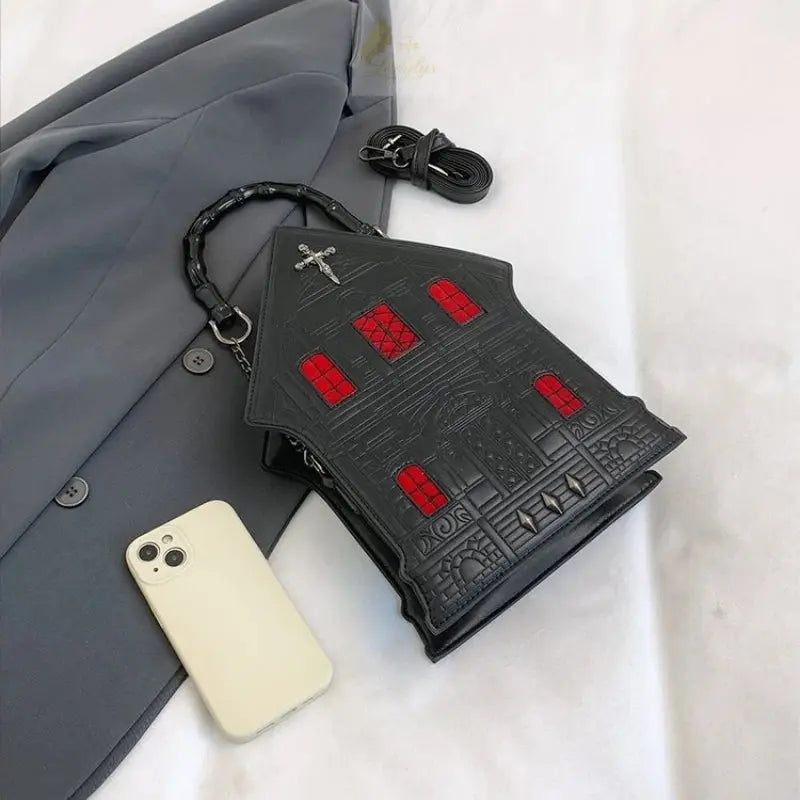 Three-dimensional House Shaped Side Bag for Ladies Punk Pop Style LADYLYS