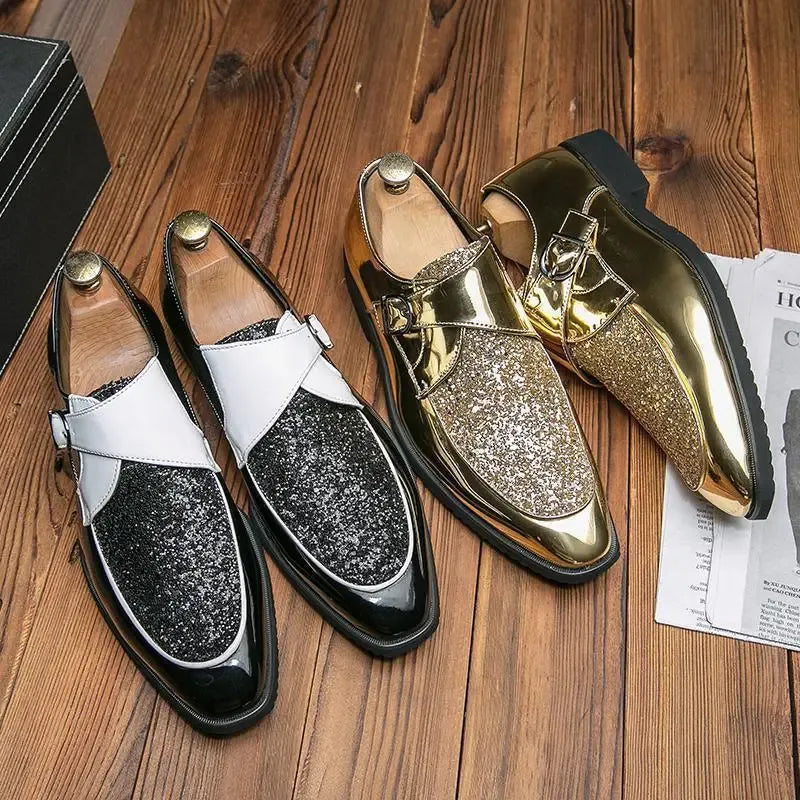 Men's Square-Toe Slip-On Dress Shoes