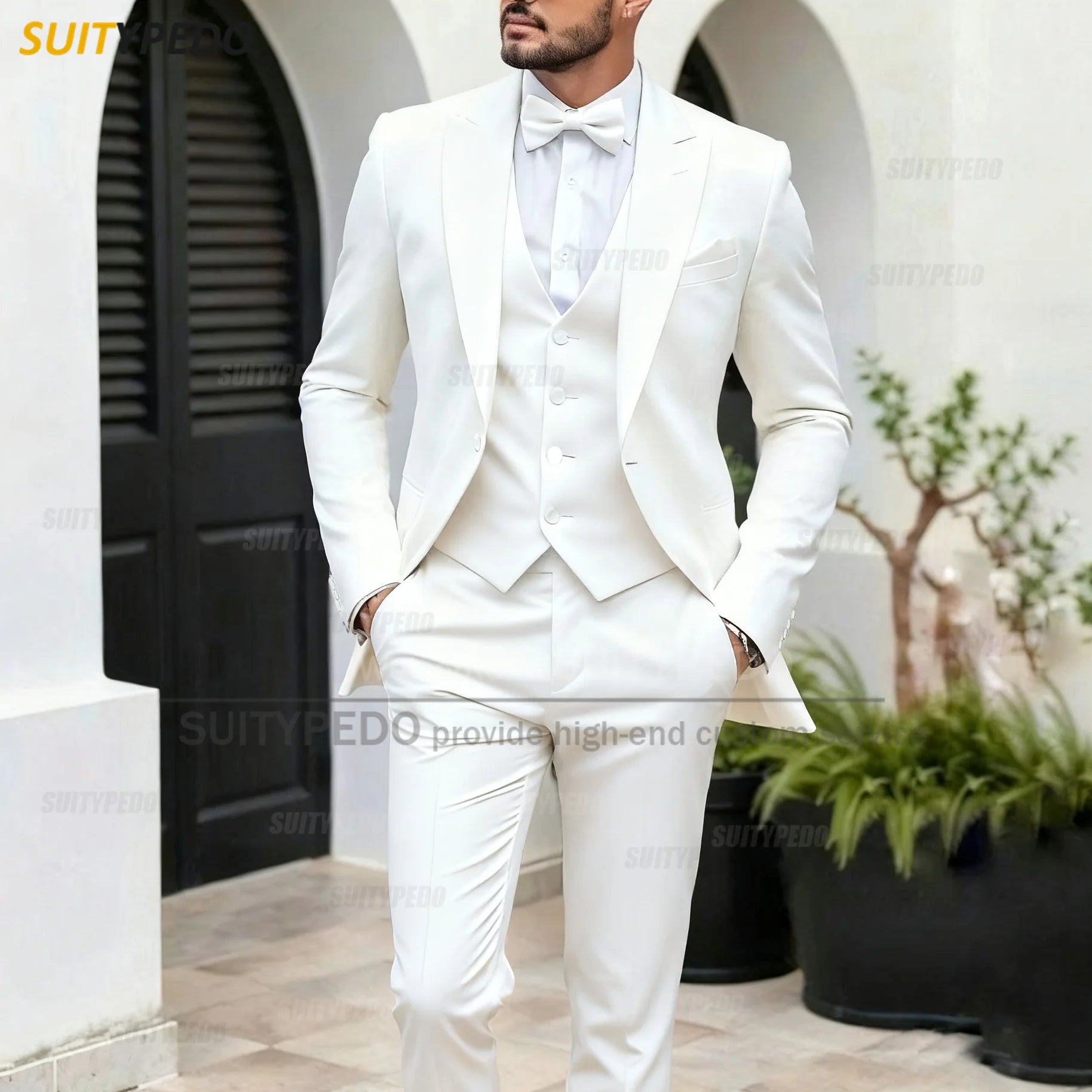 Elegant Wedding Party Grooms Formal Outfits 3 Pieces LADYLYS