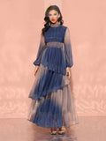 Luxury Elegant Dress With Stand Collar, Lantern Sleeves, And Ruffle LADYLYS