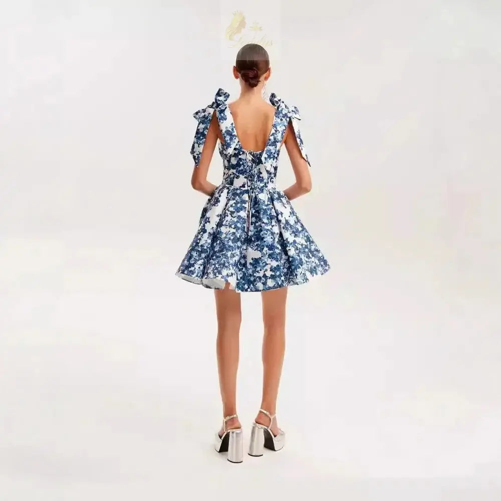 Elegant Evening Dress Cropped Sleeveless Gown European Style LADYLYS