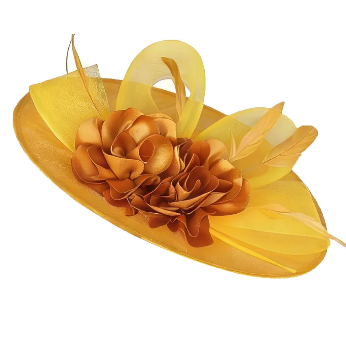 Women's Large Floral Fascinator Hat for Weddings