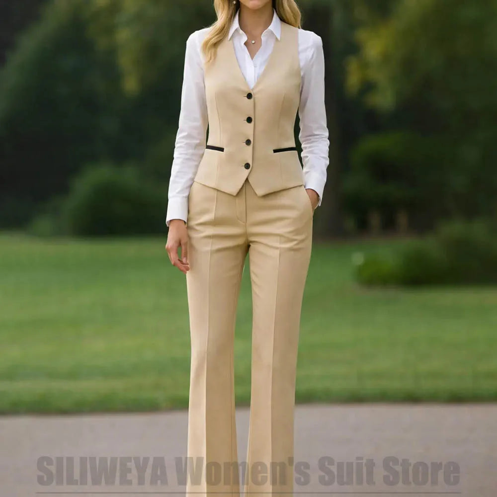 Women's Shawl Lapel 3-Piece Tuxedo Suit – Single Button Slim Fit | Wedding, Business & Prom