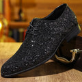 Men's Sequin Lace-Up Oxford Dress Shoes