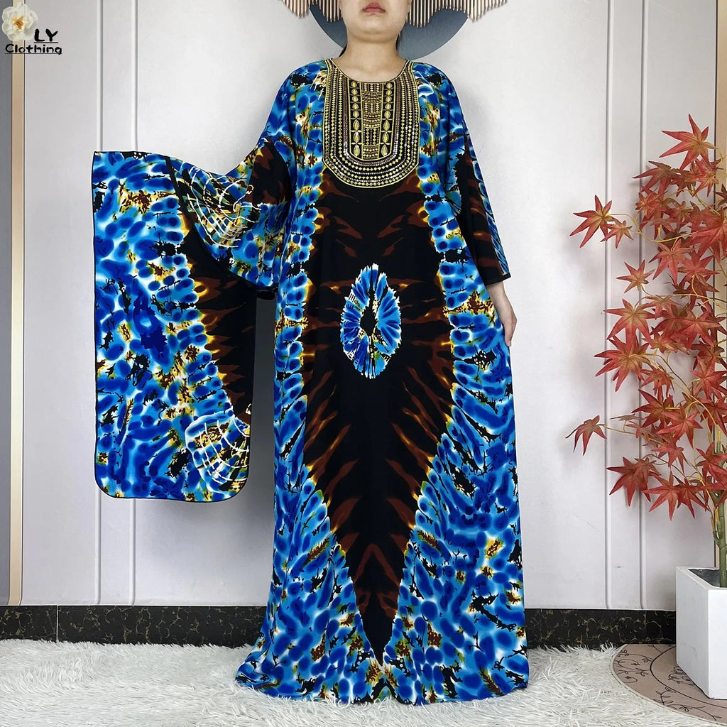 Summer Dress Bat Sleeve Casual Fashion Embroidered Round Neck LADYLYS