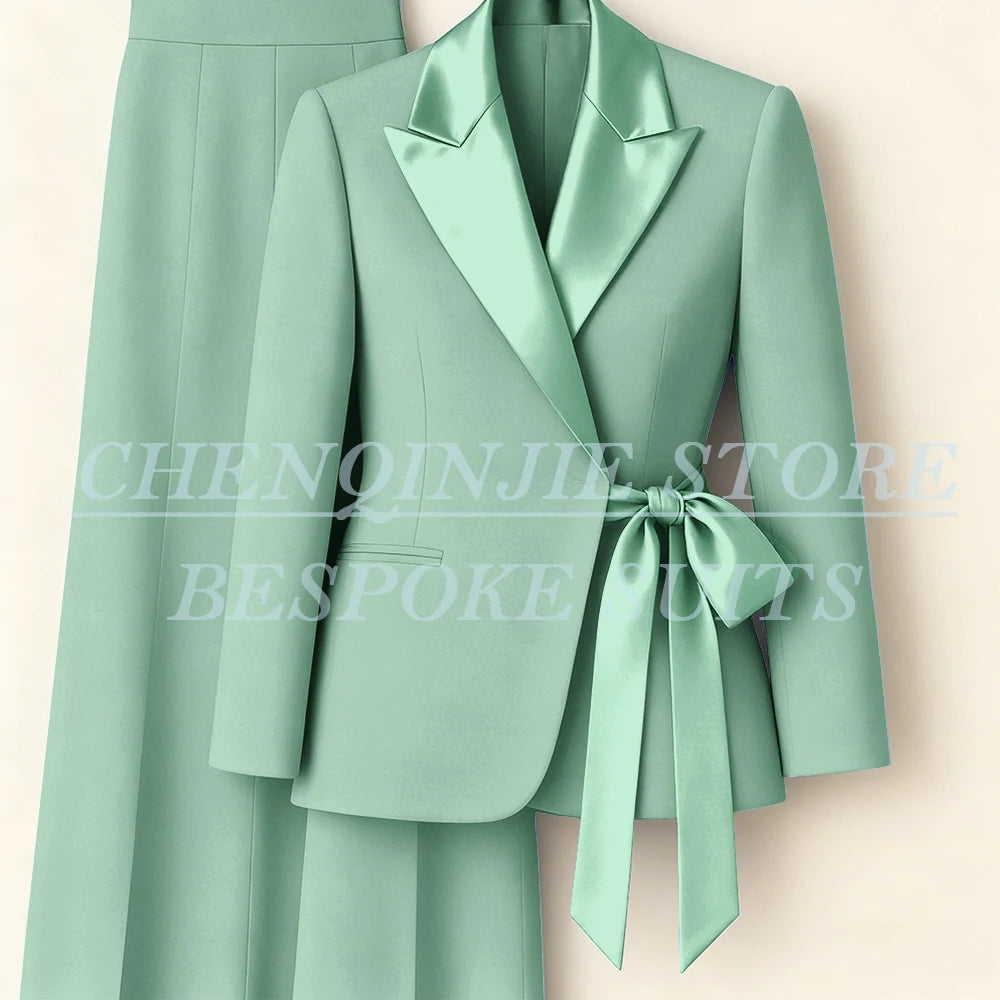 Women's Two-Piece Blazer & Wide-Leg Trouser Suit