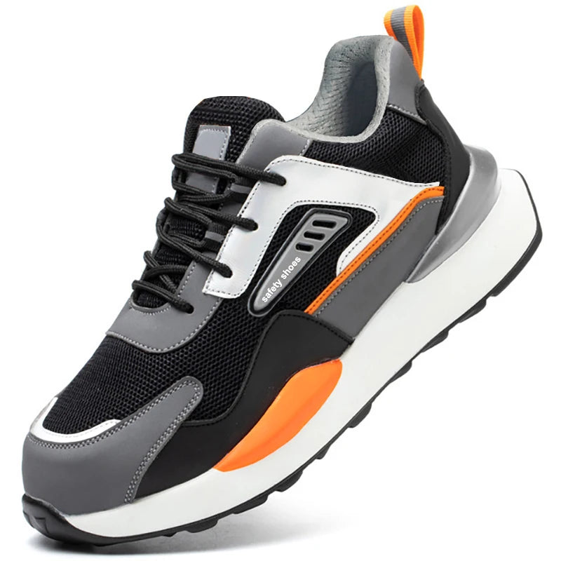 Men's Steel Toe Safety Work Boots – Anti-Smash Anti-Puncture High-Top Breathable Sneakers
