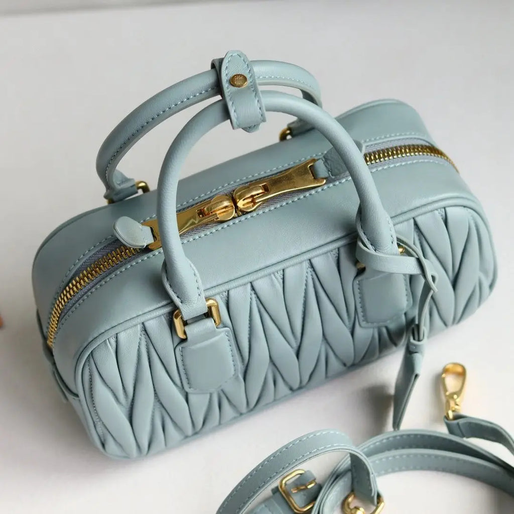 Luxury Top-Handle Handbag – Smooth Genuine Leather Messenger Bag for Women