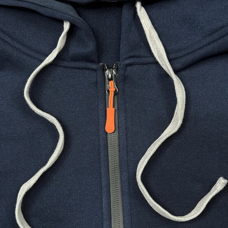 Men's Fleece Hoodie & Multi-Pocket Pants Set – Casual Sportswear