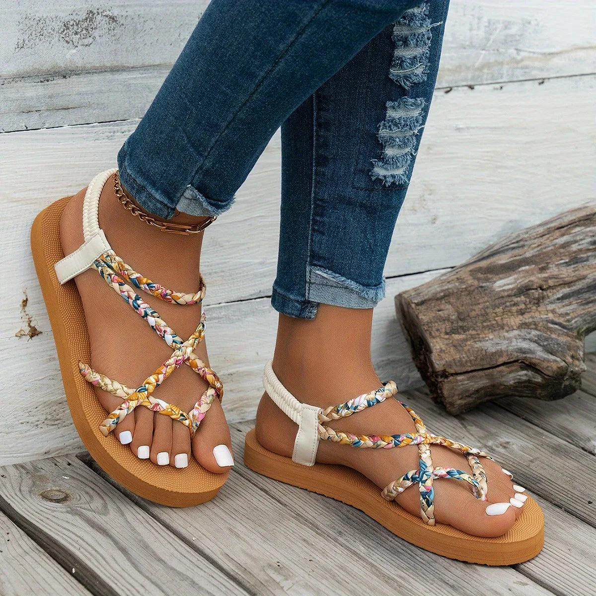 Fashionable Lightweight Large Size Beach Sandals for Women LADYLYS