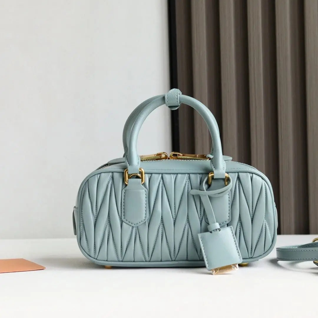 Luxury Top-Handle Handbag – Smooth Genuine Leather Messenger Bag for Women