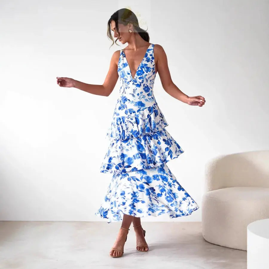 Sexy Deep V-neck Backless Strapless Dress LADYLYS