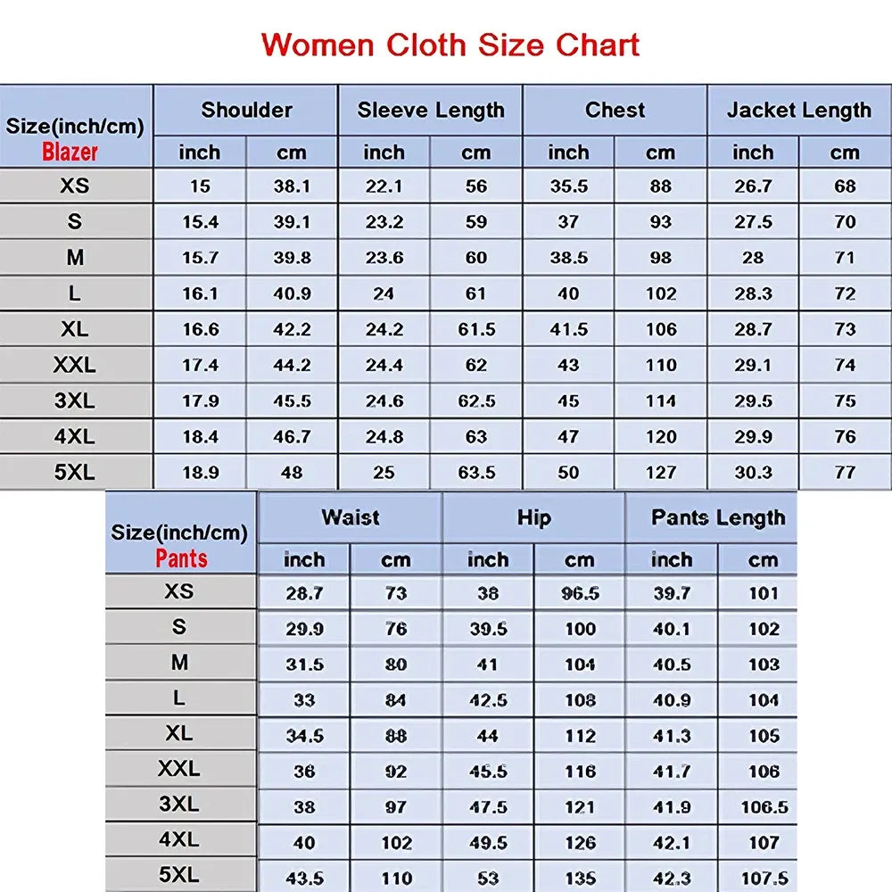 Women's Notched-Lapel Blazer & Full-Length Trousers Set