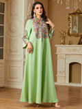 Muslim Eid Dress for Women Embroidery Abaya Party Caftan LADYLYS