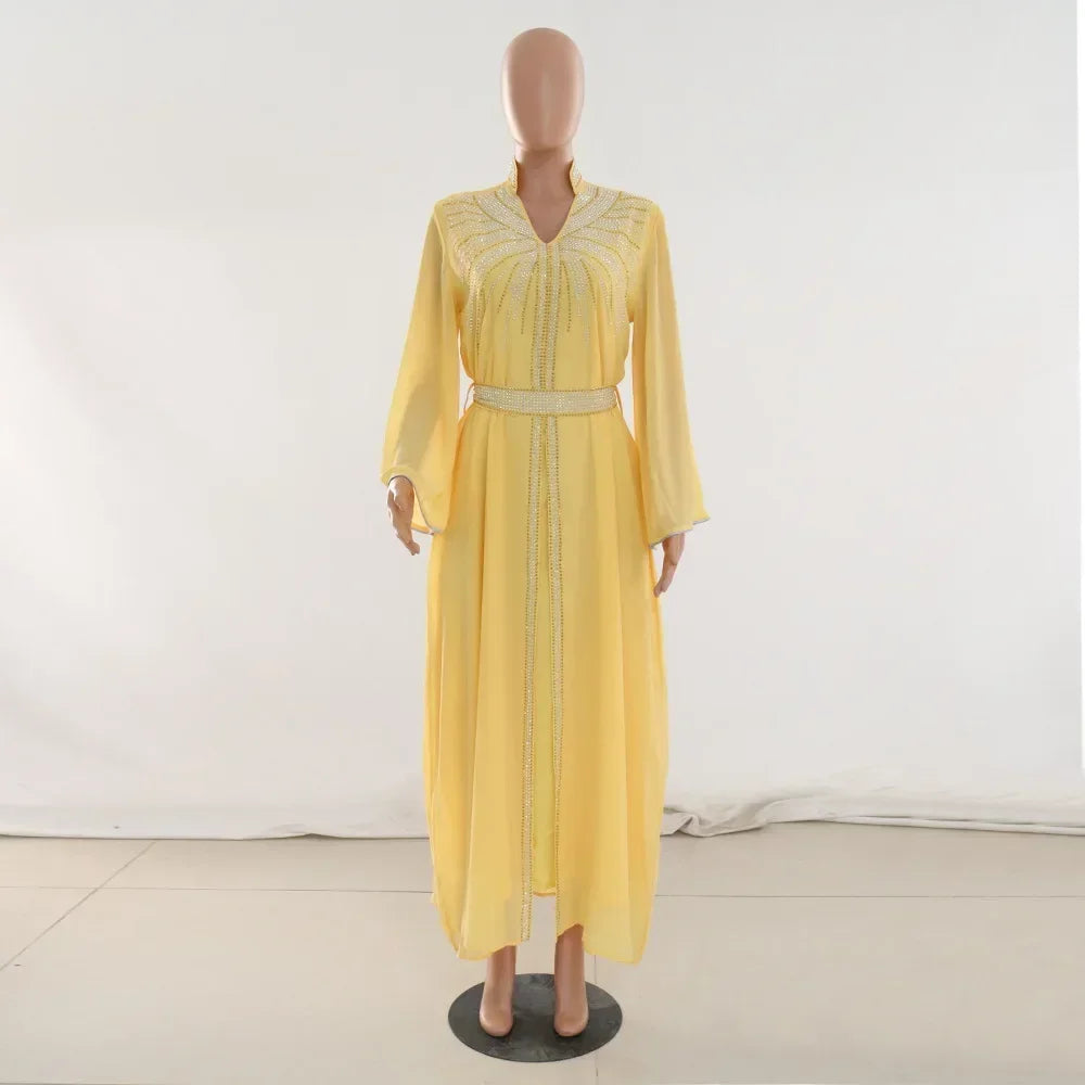 Luxury Abaya Diamonds Muslim Elegant Women Dresses LADYLYS