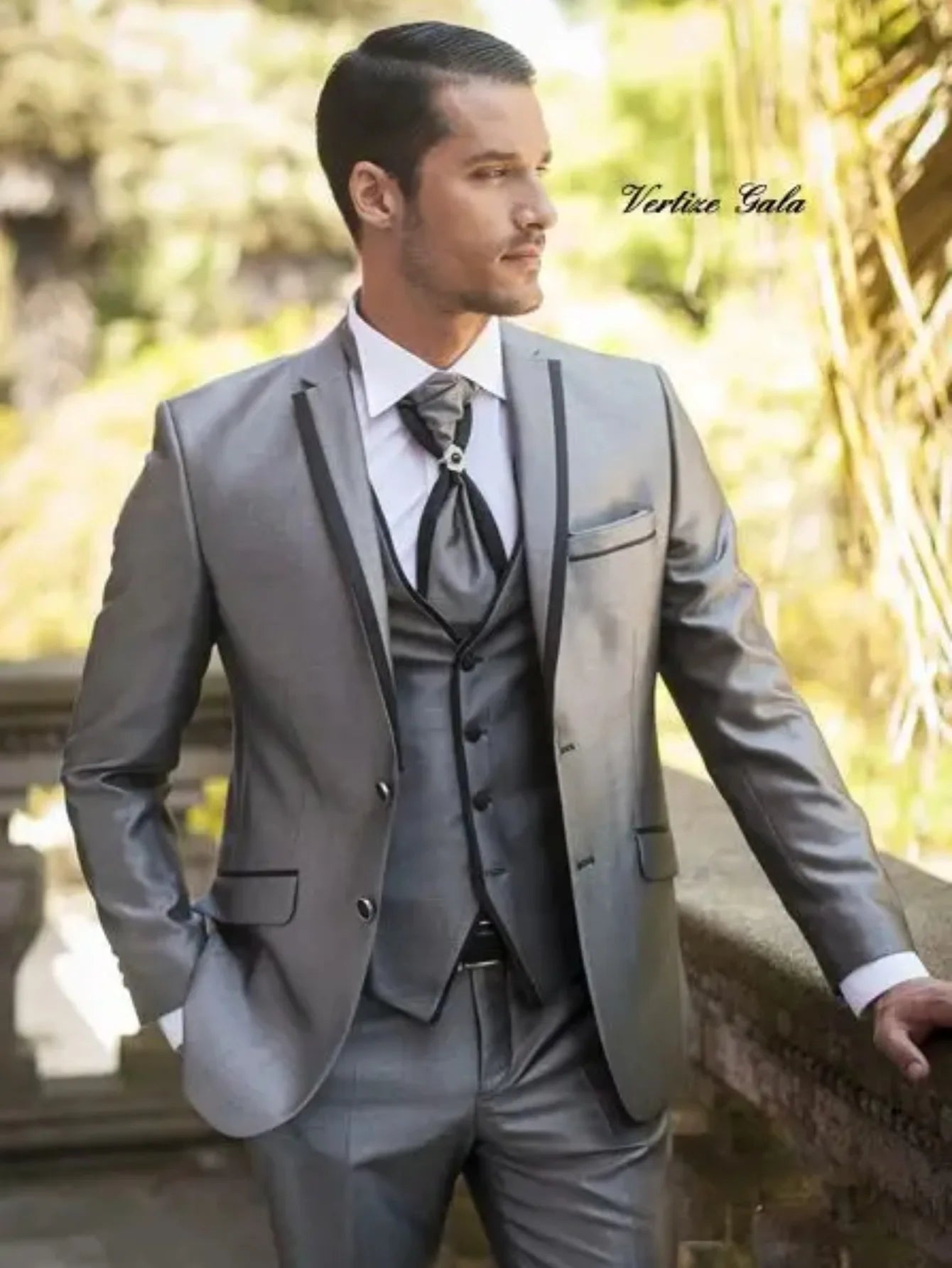 Men's 3-Piece Tuxedo Suit – Peak Lapel, 1-Button | Wedding & Formal
