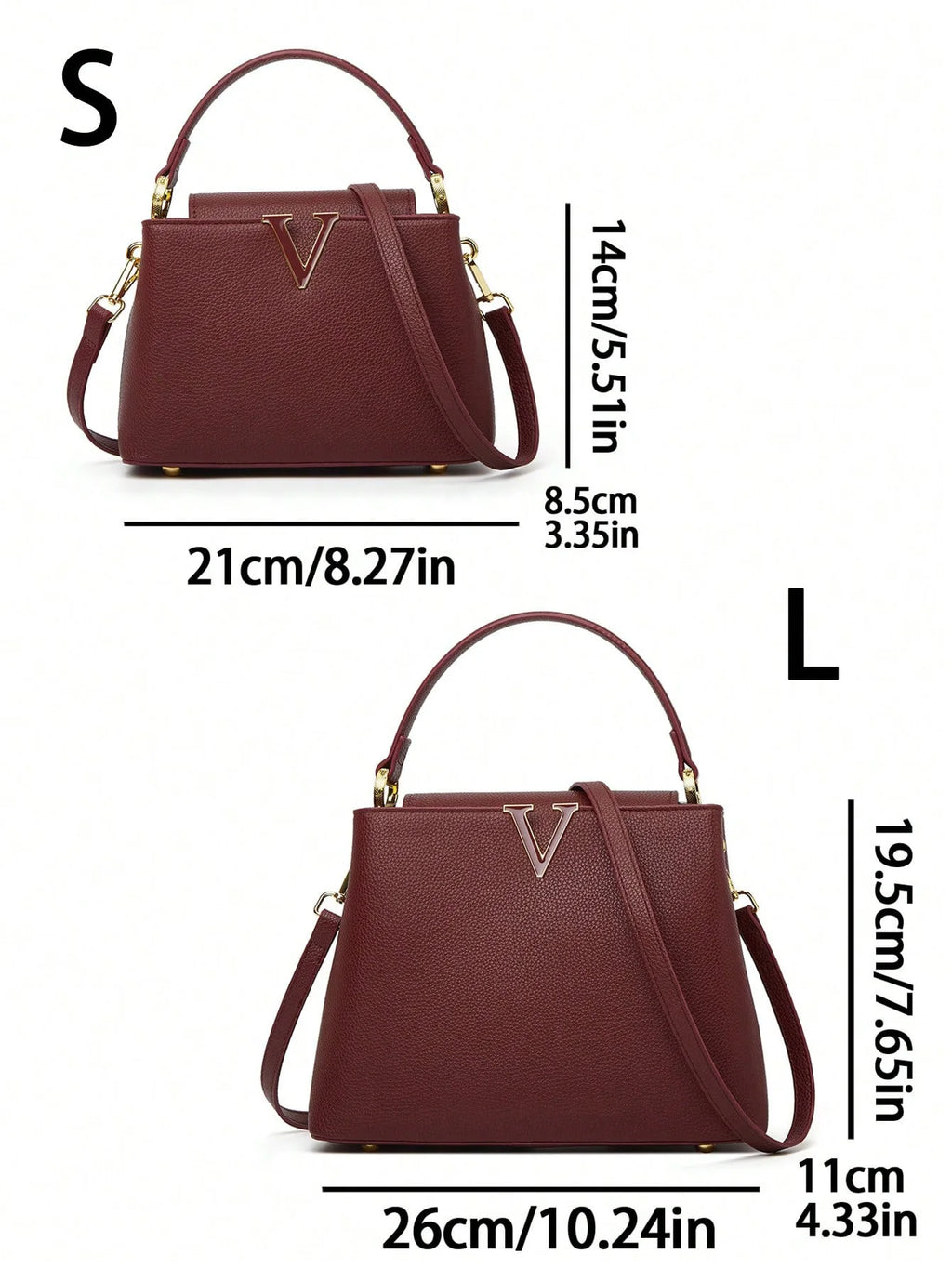 V-shaped decorative handheld fashionable messenger bag trendy bucket small bag LADYLYS