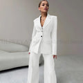 Women's Slim-Fit Single-Breasted Blazer & Trousers Set