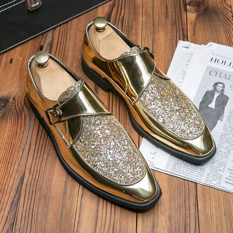 Men's Square-Toe Slip-On Dress Shoes