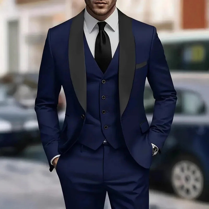 Men's Three-Piece Suit Wedding Groomsmen Formal Wear LADYLYS