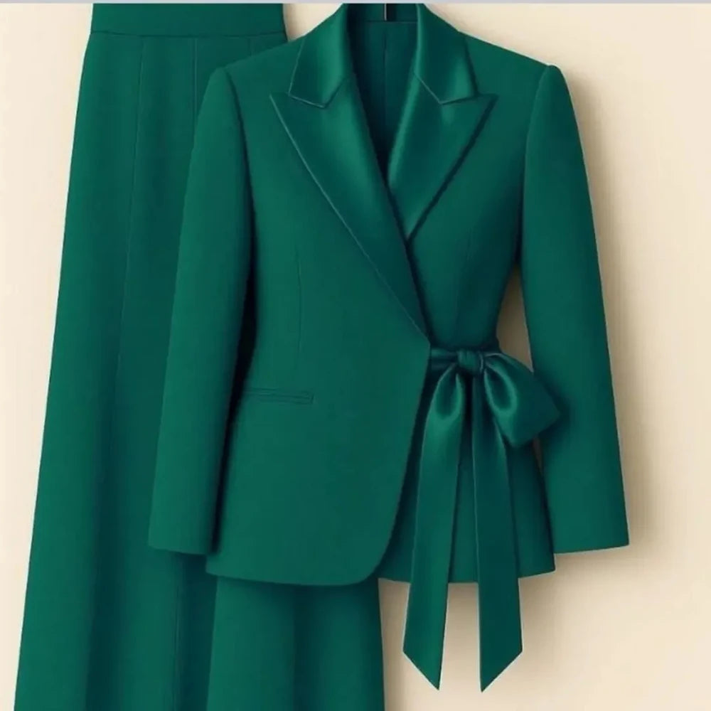 Women's Two-Piece Blazer & Wide-Leg Trouser Suit
