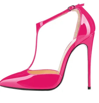 New T-shaped hollow high heels with toe caps, sexy shallow mouth single shoes LADYLYS