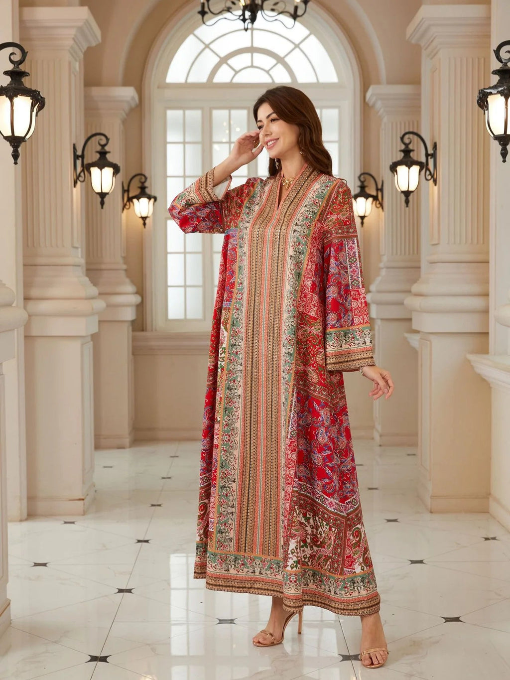 Luxurious Abaya Embroidered Floral Pullover Abaya Conservative Long Sleeve Dubai Embroidered Galabiyat LADYLYS