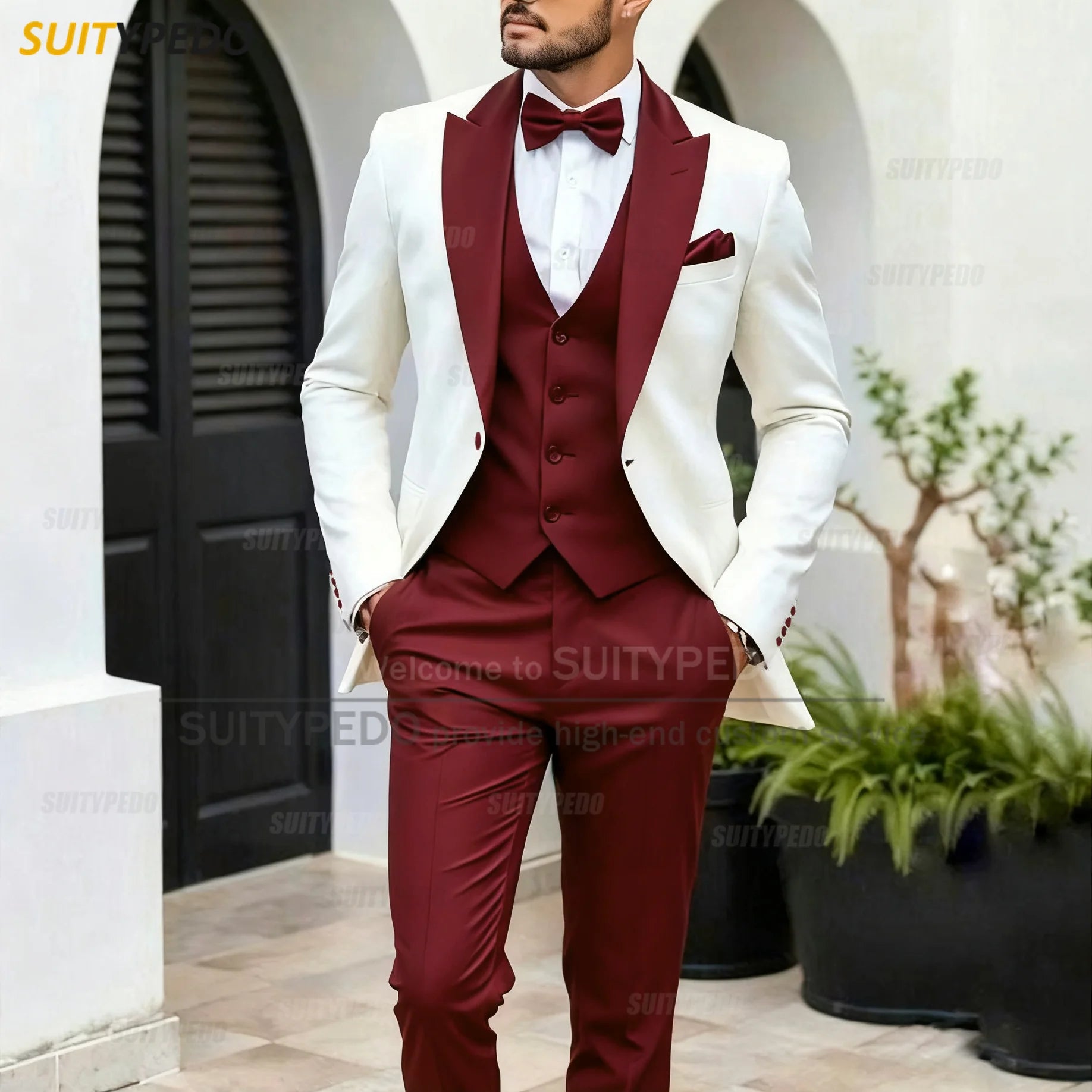 Elegant Wedding Party Grooms Formal Outfits 3 Pieces LADYLYS