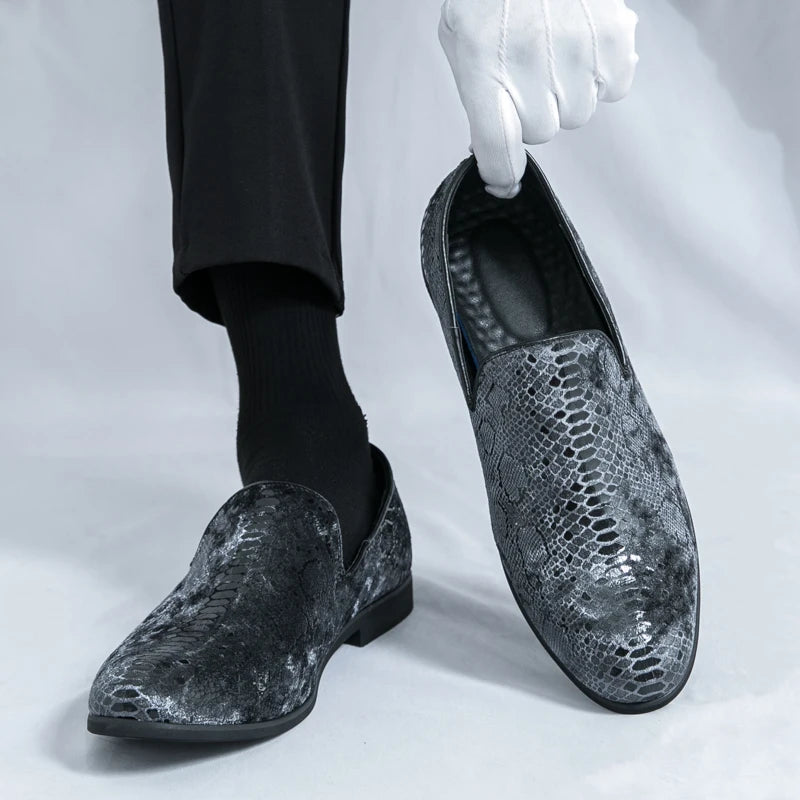 Serpentine Leather Casual Social Shoes LADYLYS